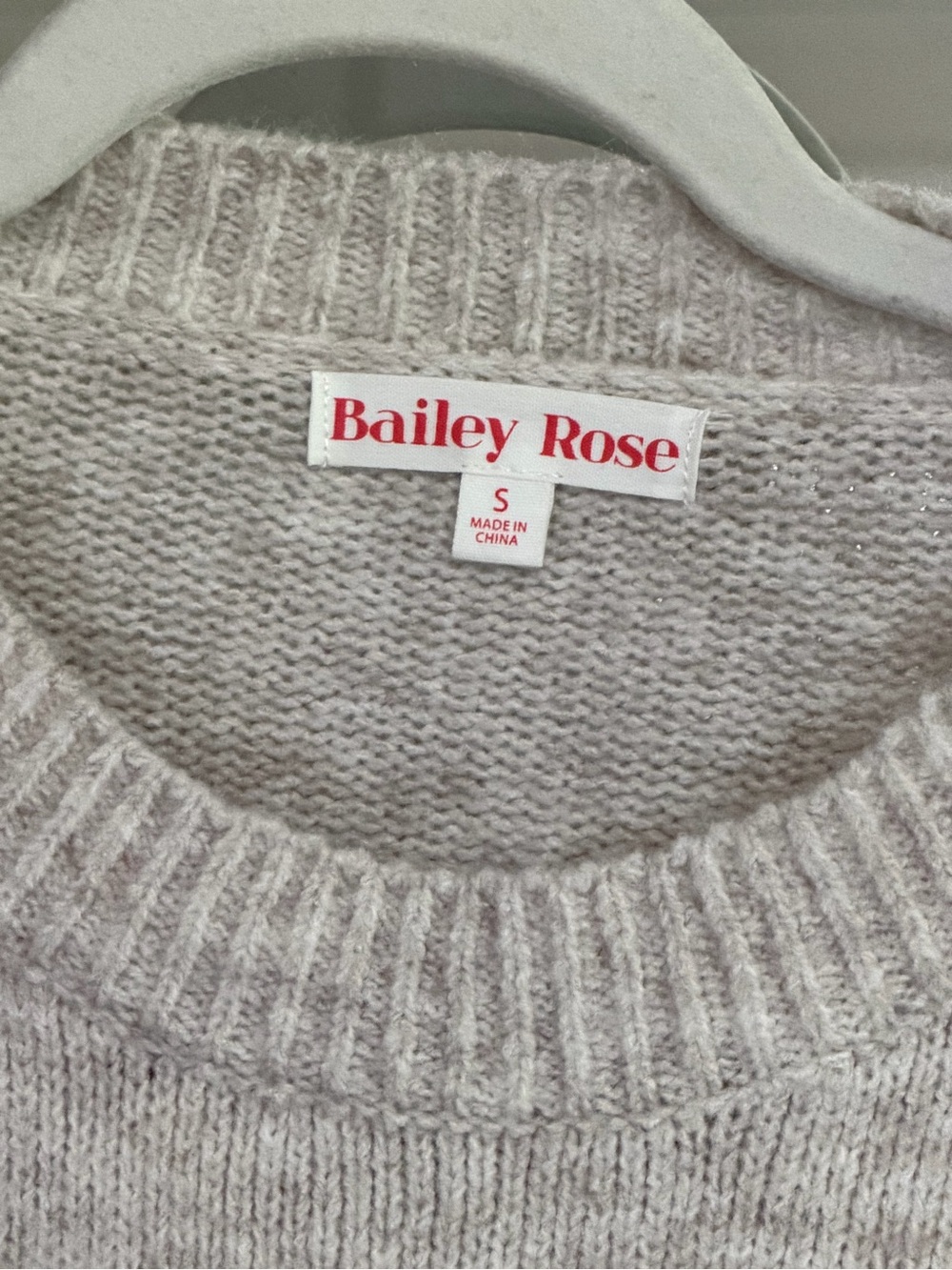 Bailey Rose Cream Crewneck Sweater with Burgundy Apres Ski Script - Picture 3 of 3